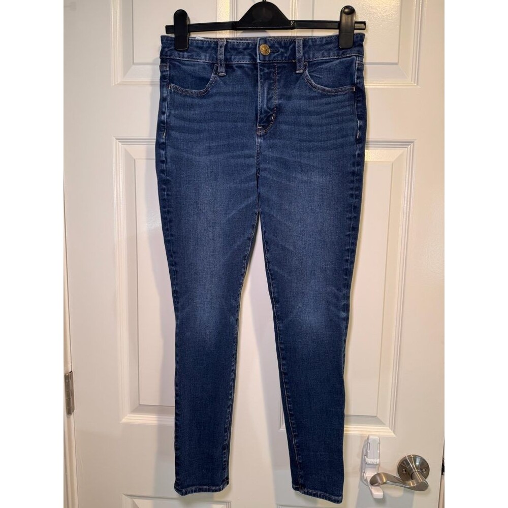 American Eagle Hi-Rise Jegging Jeans Womens 6 Short Dream Jean Skinny Dark Wash